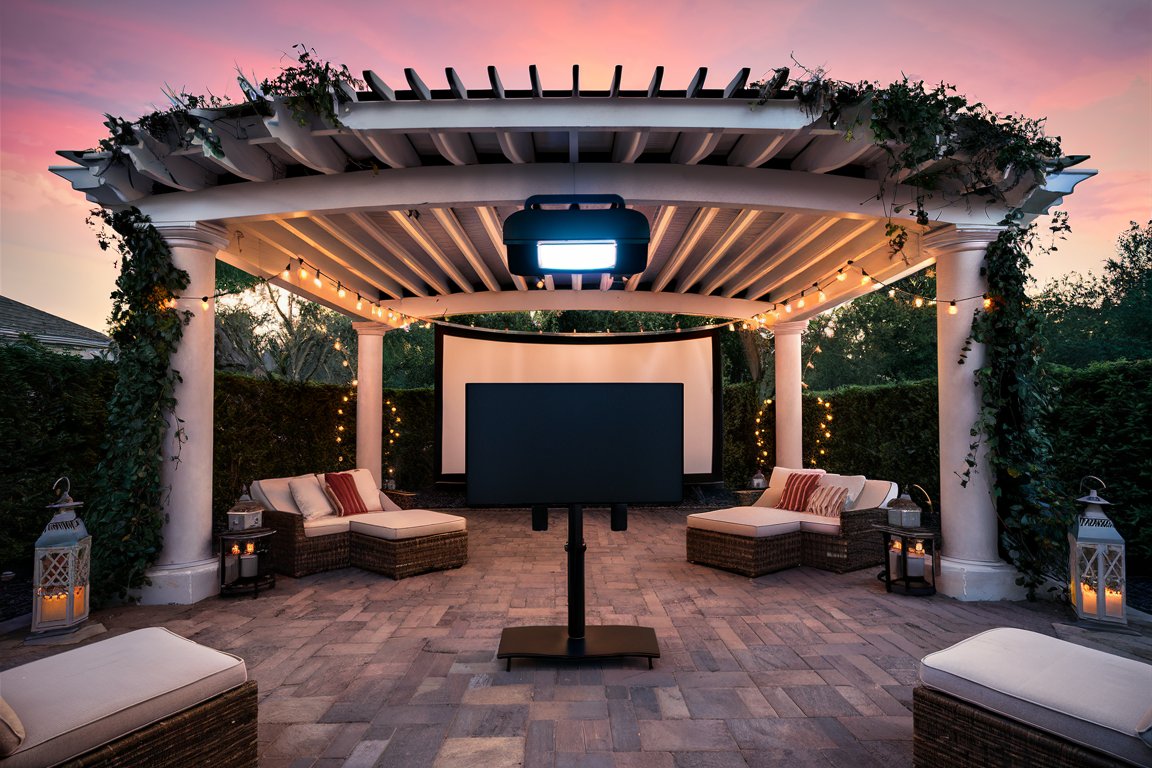 pergoda ideas for backyard - Cozy Lounge Area